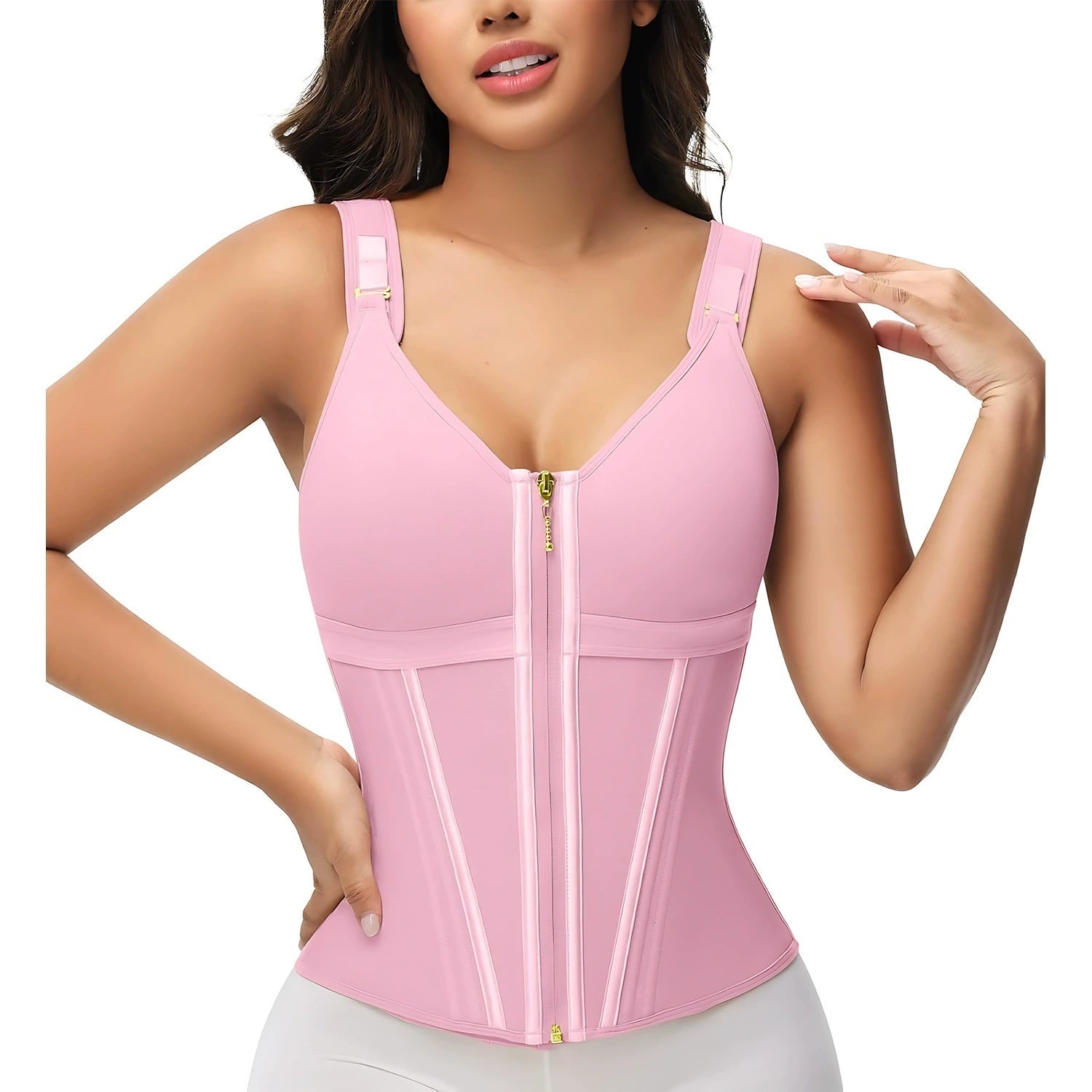 Women's Tummy Tuck Shapewear Vest Top With Adjustable Straps