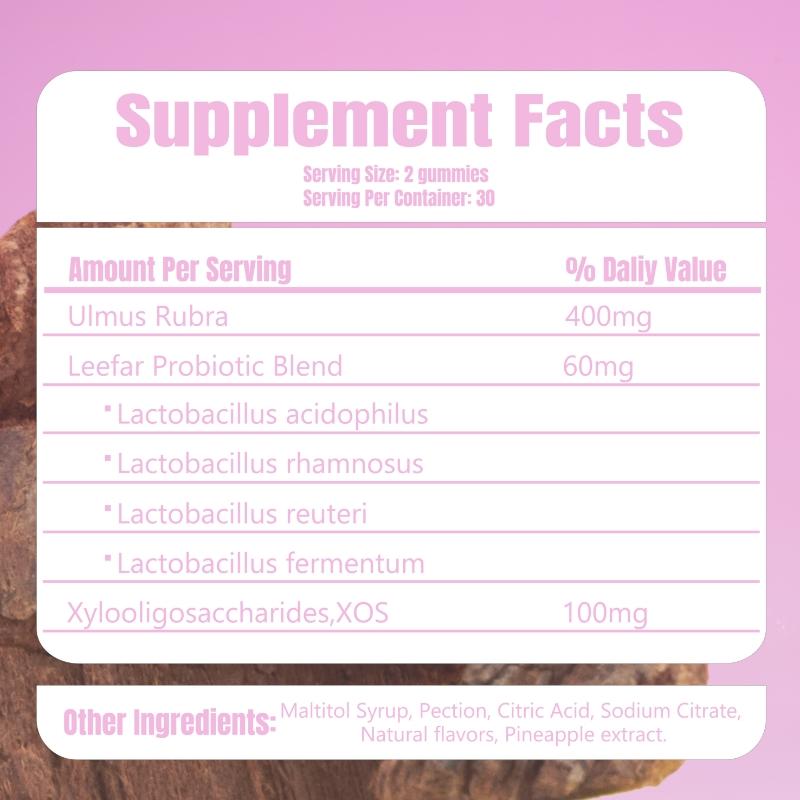 60 Pineapple Flavor Female Probiotic Gummies